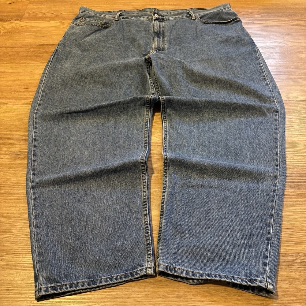 Levis 560 Jeans Men's 46x30 Blue Denim Loose Fit Taper Light Wash Cotton Casual